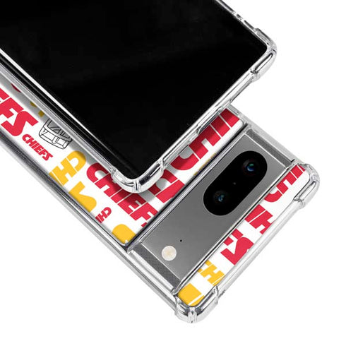 NFL Kansas City Chiefs White Blast Google Pixel 7a Clear Case
